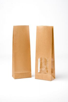 SACCHETTI A FONDO QUADRO CARTA AVANA CON FINESTRE